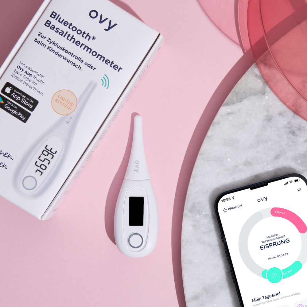 Ovy App Lifetime-Mitgliedschaft + Bluetooth Basalthermometer (Limited Edition)