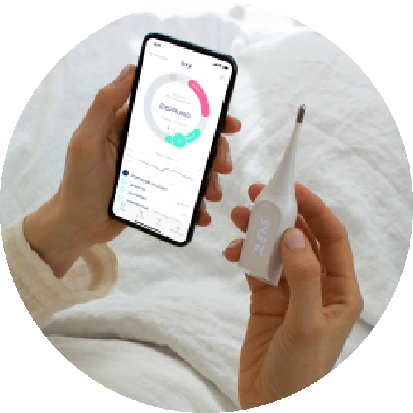 Basalthermometer der Marke Ovy mit Ovy App als Zyklus-Tracking App für Symptothermale Methode