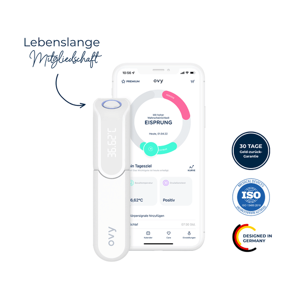 Ovy App & Thermometer zur natürlichen Schwangerschaftsplanung